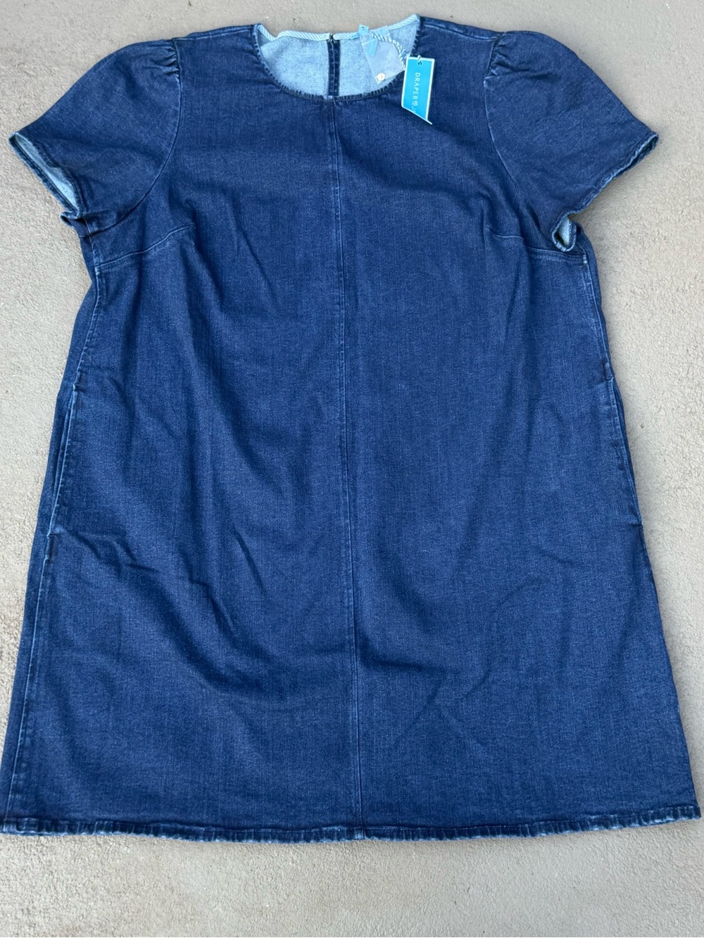 NWT Draper James Dark Wash Denim Shift Dress Size 22